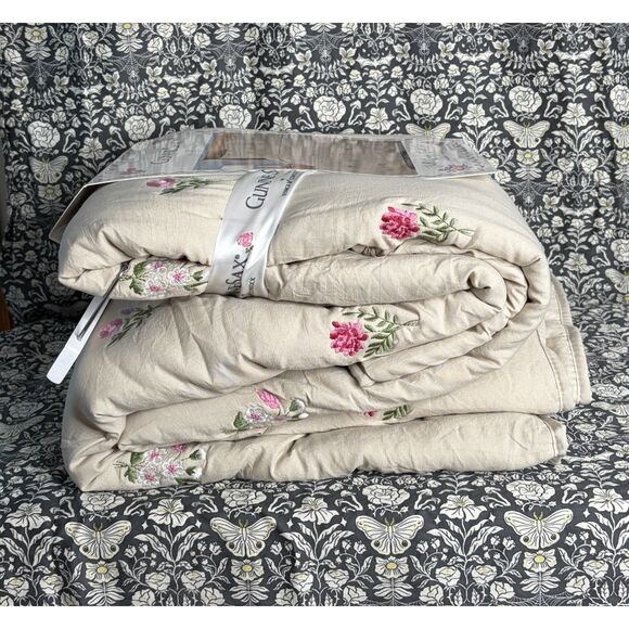 Gunne Sax by Jessica McClintock Full/Queen Quilt Set Floral Embroidered - Picture 7 of 11